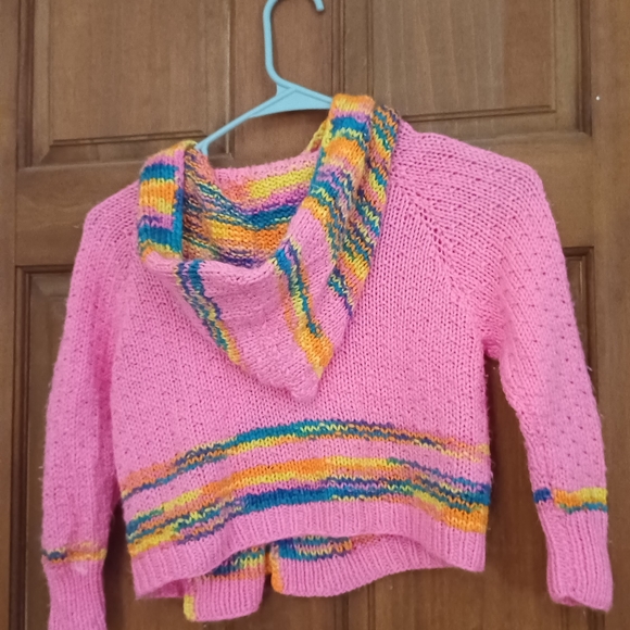 GIRLS HAND KNITTED SWEATER 3T-4T - Picture 2 of 4